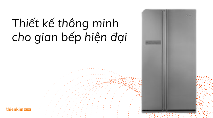 Thiết kế thông minh cho gian bếp hiện đại Tủ lạnh SIDE-BY-SIDE độc lập SMEG SBS660X 535.14.998